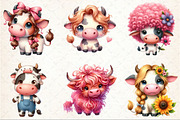 Crazy Hair Cow Cartoon Clipart, an Illustration by Rose Art (Thumbnail 3 of 4)