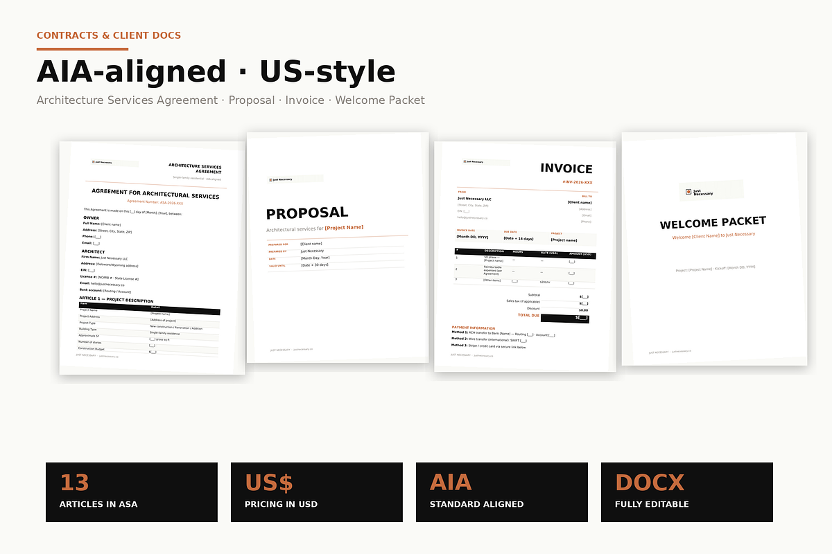 Architecture Studio Templates Bundle, a Presentation Template by Just Necessary (Photo 4 of 6)