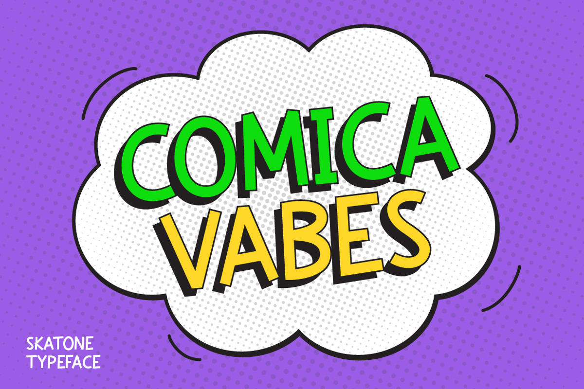 Skatone - Fun Comic Display Font, a Sans Serif Font by Typebae (Photo 3 of 7)