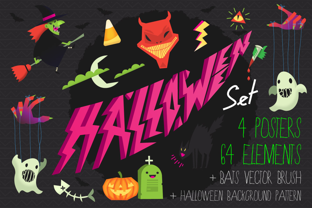 Halloween Icons and Posters, a Decorative Illustration by Moonery's (Photo 1 of 9)