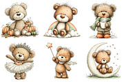 Whimsical Teddy Bear Clipart, an Animal Illustration by Black Bird Studio (Thumbnail 5 of 6)