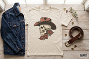 Skull Wearing A Cowboy Hat With Red, an Object Graphic by SharpMarketplace (Thumbnail 4 of 5)