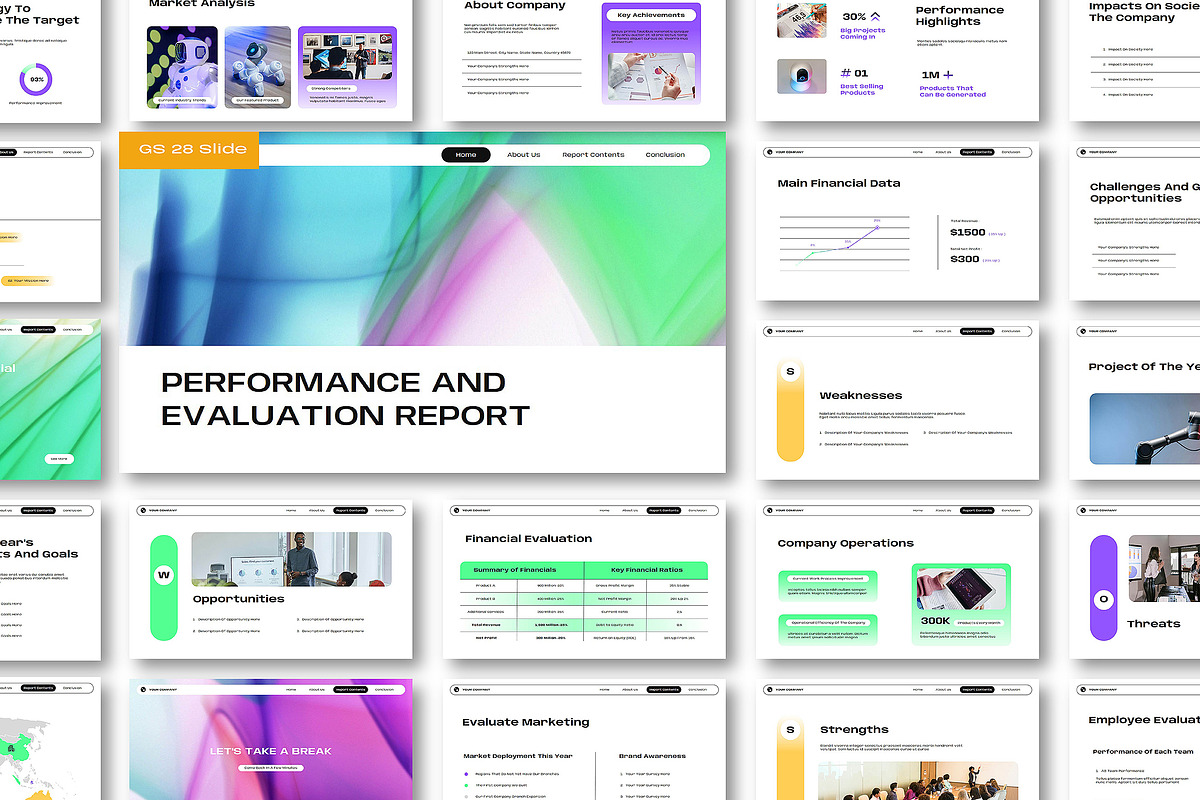 Evaluation Report Google Slides Temp, a Presentation Template by Siska Arista (Photo 1 of 5)