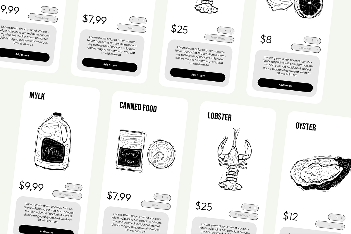 38 Illustration | Grocery Store, a Food Illustration by Directico Design Kit (Photo 3 of 11)