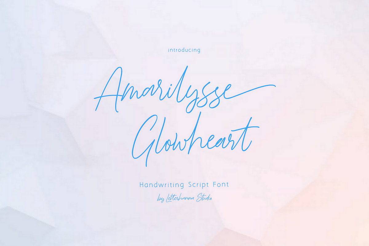 Amarilysse Glowheart Font, a Handwritten Font by Letterhanna Studio (Photo 2 of 13)