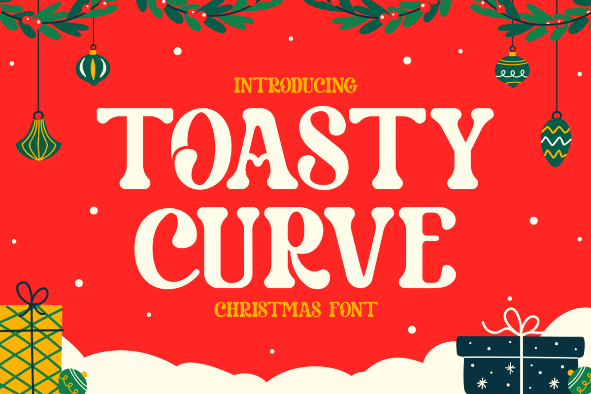 Toasty Curve - Christmas Font, a Font by PutraCetol Studio (Photo 1 of 5)