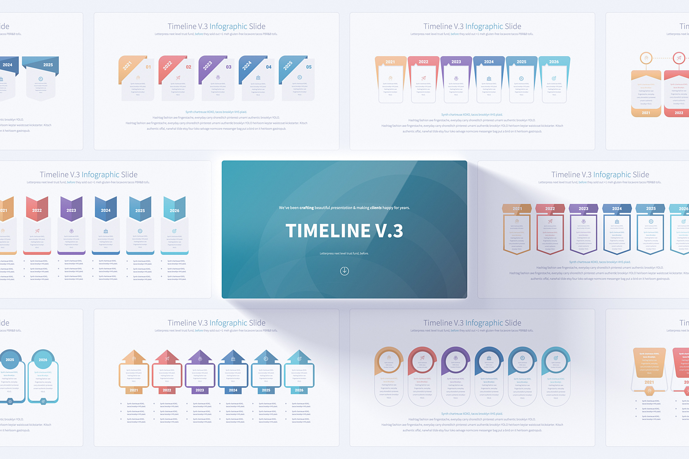 Timeline V.3 PowerPoint Slides, a Presentation Template by Pulsecolor
