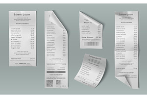 Payment receipts set isolated on, an Object Illustration by art PVP - market