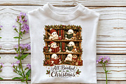 Cute Ghosts Reading for Christmas, a Seasonal Illustration by Sublimation Artist (Thumbnail 3 of 9)