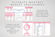 Google Sheets Monthly Budget Tracker, a Templates & Theme by BRANDcontent (Thumbnail 3 of 7)