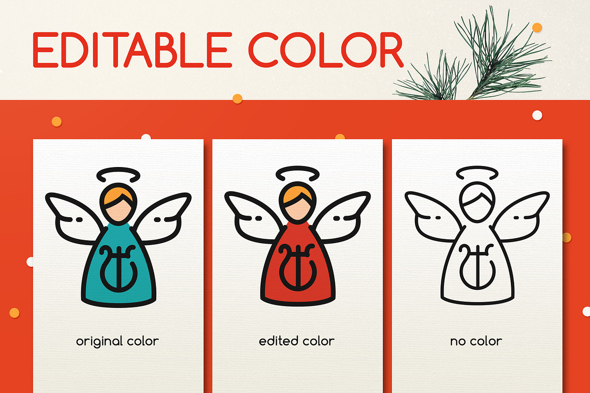 Christmas Line Icons Set + Bonuses, an Outline Icon by Boyko Pictures (Photo 4 of 14)
