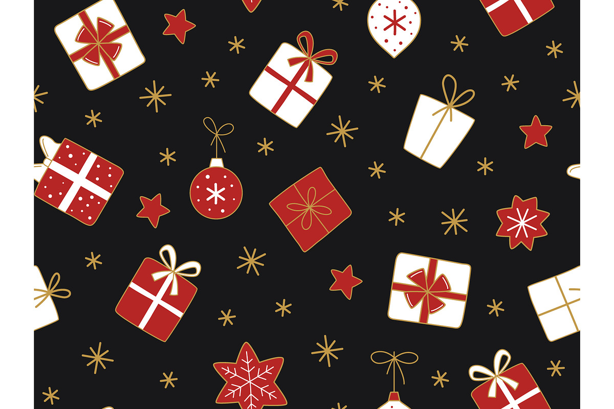 Elegant seamless Christmas patterns, a Graphic by Barsuk's Shop (Photo 1 of 10)