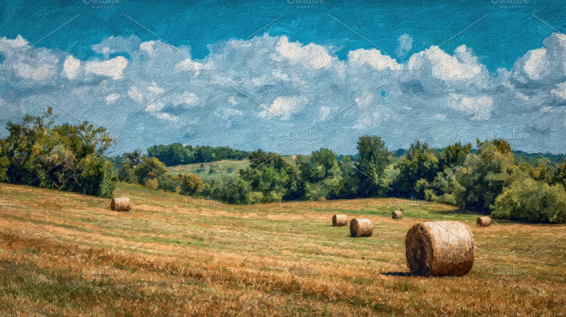 Sunny day in a countryside field, a Photo by Pavel_design