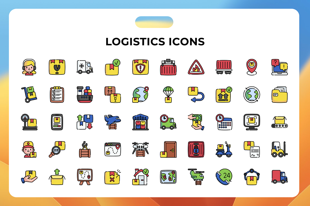 Logistics Icons, an Icon by Wencory