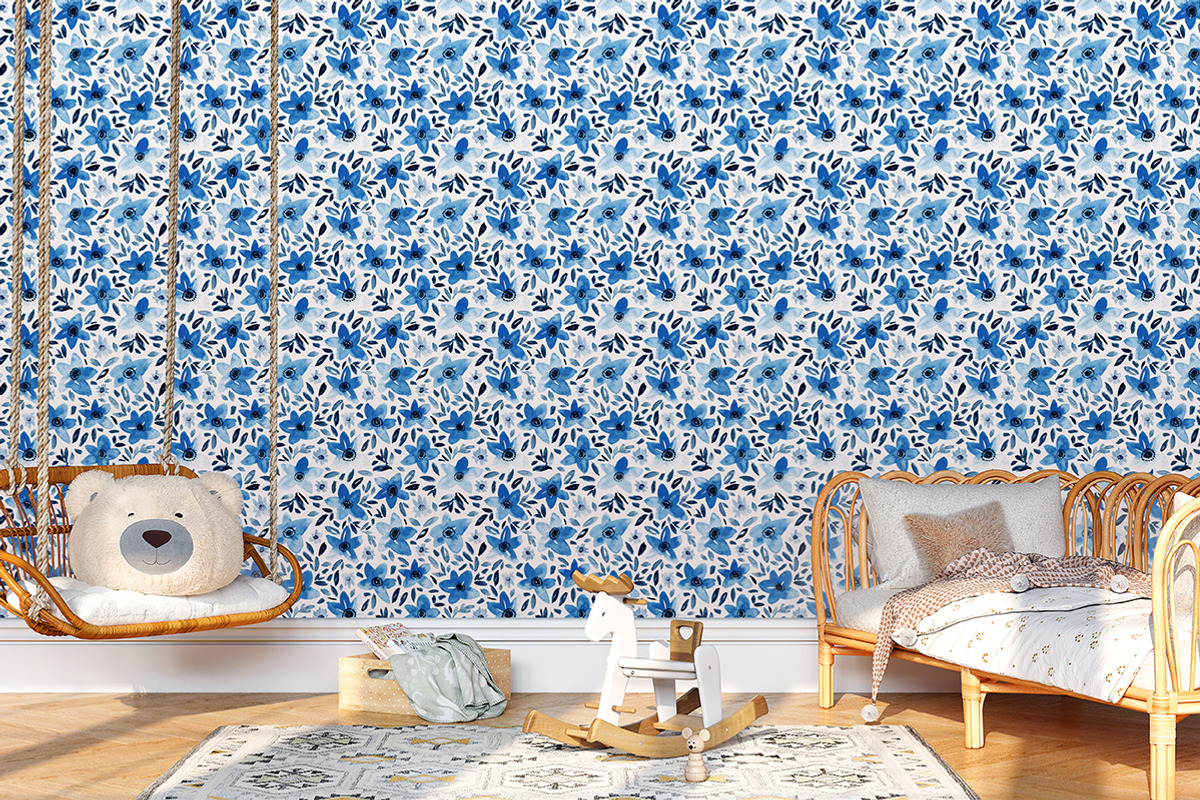 Azure, navy and white, a Pattern Graphic by Anya-D (Photo 8 of 9)