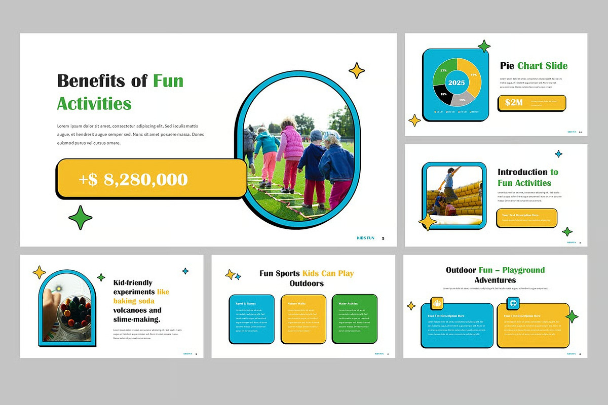 Kids Fun Google Slides, Powerpoint, a Presentation Template by Fit-tee (Photo 3 of 4)