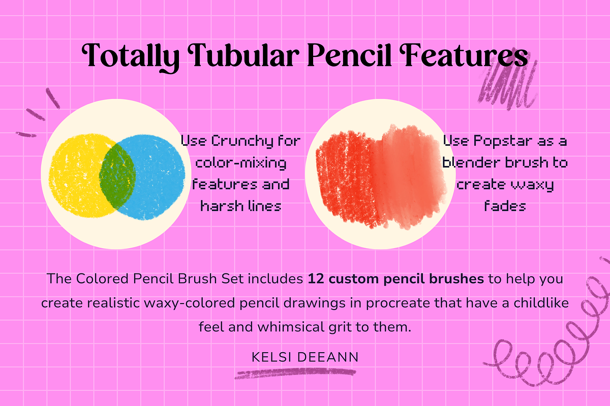 Colored Pencils for Procreate, a Brush Add-On by Kelsi Deeann (Photo 2 of 6)