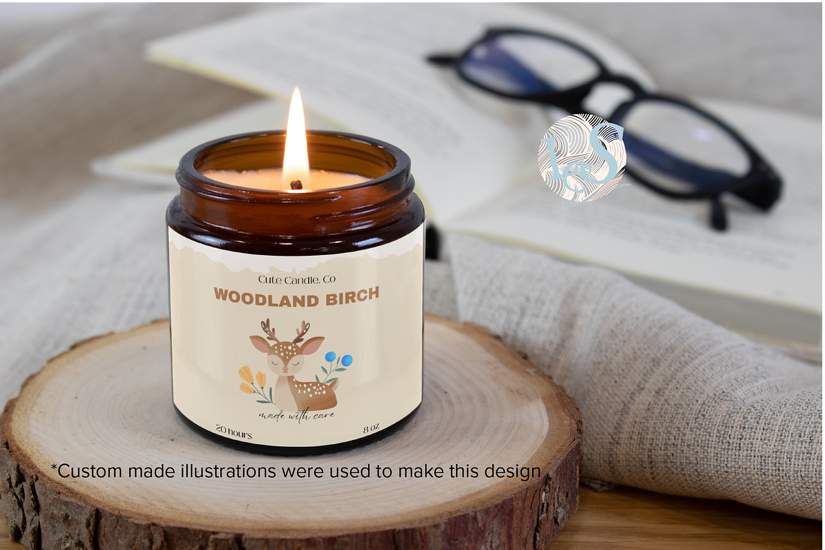 Cute Woodland Deer Candle Labels, a Stationery Template by Little Creative Scribbles (Photo 5 of 6)