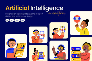Animated Artificial Intelligence, a Technology Illustration by Brickclay