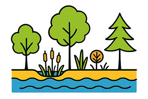 Vector illustration of a serene, an Illustration by ZinetroN