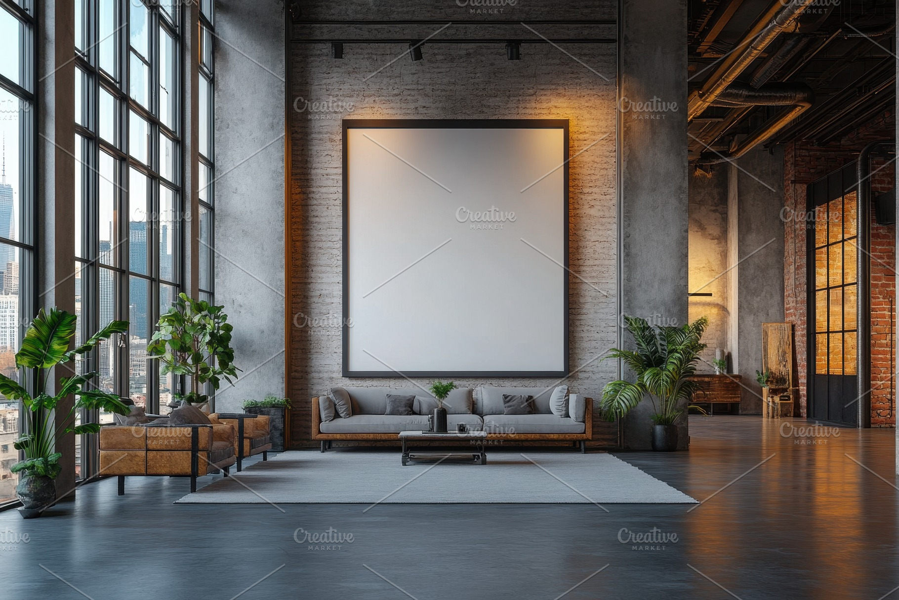 Modern loft interior featuring a spa, a Photo by Tanuart