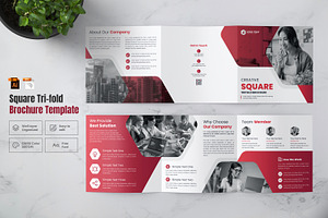 Square Trifold Brochure Template, a Brochure Template by zahidhossainalif