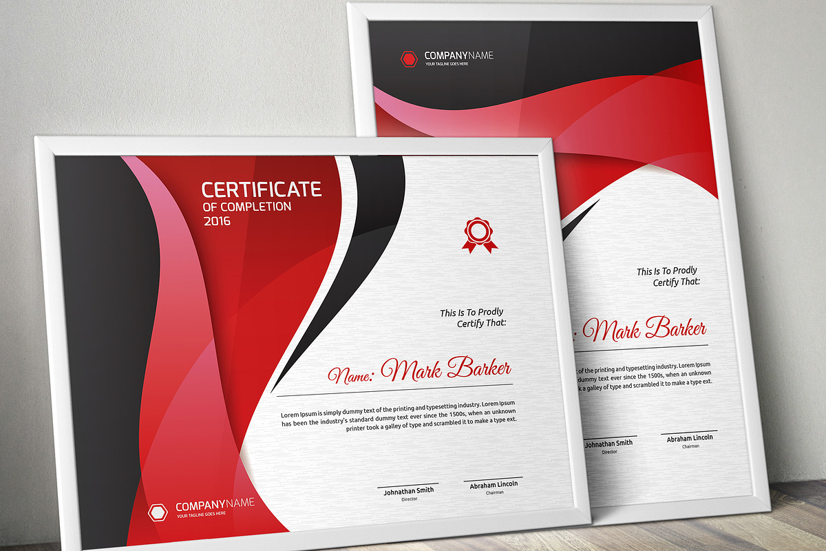 Certificate Word | PSD | AI, a Stationery Template by Curve Design (Photo 1 of 8)
