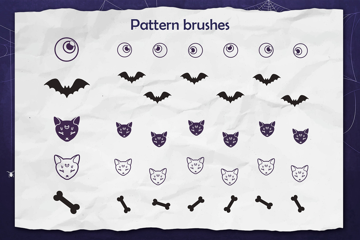 Halloween Procreate Stamp Brushes, a Decorative Illustration by InkPrintsTattoo (Photo 7 of 9)