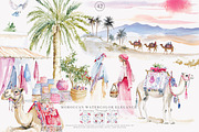 Moroccan decor watercolor clipart, a Decorative Illustration by Patishop Art (Thumbnail 2 of 12)