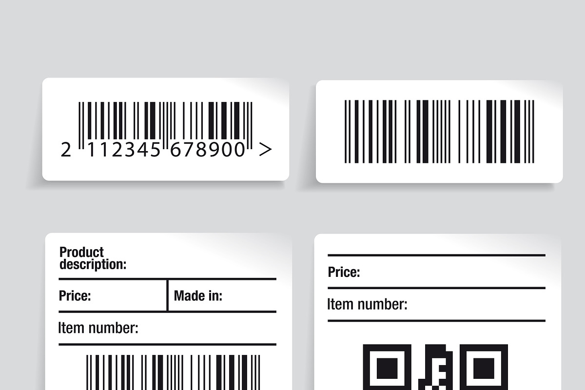 Barcode label vector set, a Work Illustration by Lin´s
