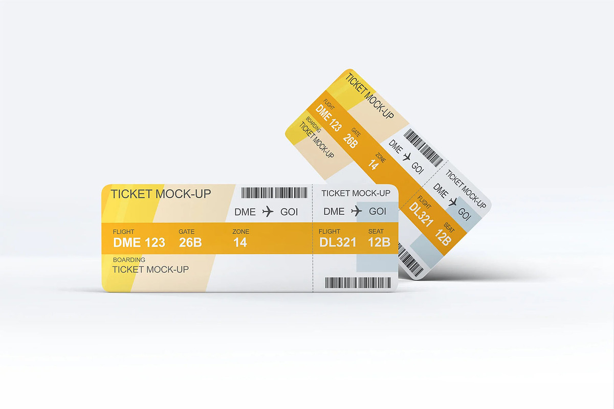 Ticket Mock-Up, an Advertising Mockup by DesignRushMarket (Photo 7 of 8)