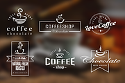 Coffee Retro Badges, Labels & Logos, a Branding & Logo Template by LovePowerDesigns (Thumbnail 1 of 5)