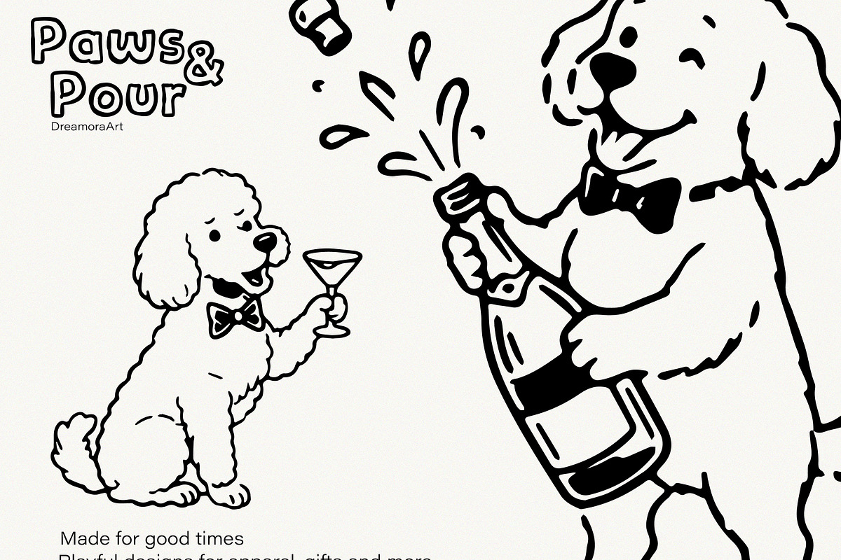 Party Dog PNG & SVG Illustration Set, an Animal Illustration by DreamoraArt (Photo 6 of 8)