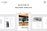 Damen Welcome Template, a Brochure Template by Christie Evenson (Thumbnail 1 of 6)