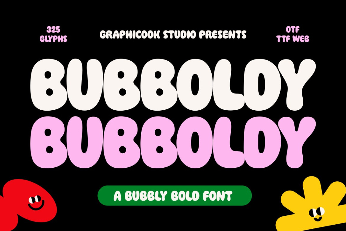 Bubboldy, a Handwritten Font by graphicook (Photo 1 of 10)
