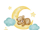 Watercolor bear clipart. Baby bears, an Animal Illustration by Natalya_Mona_Art (Thumbnail 4 of 10)