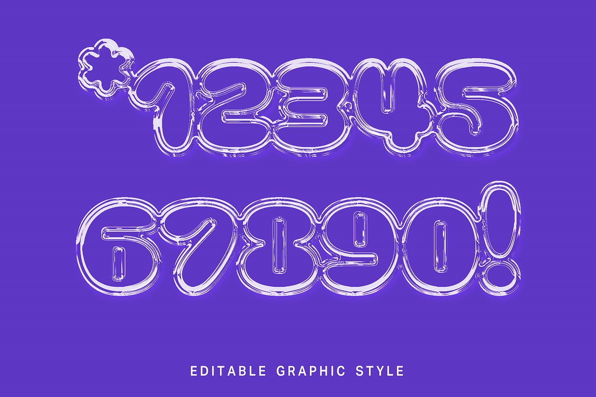 Transparent Bubble 3D Text Effect preview 2