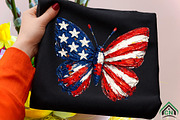 Brushstroke Patriotic Butterfly Png, an Illustration by Craft Nest (Thumbnail 5 of 6)
