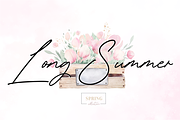 Gardenia Summer Monoline Script Font, a Script Font by Balpirick Studio (Thumbnail 3 of 7)