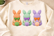 Faux Yarn Easter Bunnies png, an Illustration by Watercolor design (Thumbnail 6 of 6)