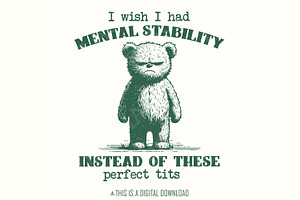 Funny Mental Health Meme PNG, Perfec, an Illustration by SharpMarketplace
