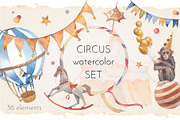 Circus watercolor set, an Animal Illustration by Eisfrei (Thumbnail 1 of 5)