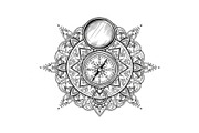 Ornamental Compass Rose SVG Bundle, an Illustration by Gaye Art (Thumbnail 23 of 31)