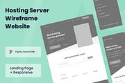 Hosting Server Wireframe Website, a Wireframe Template by INSPR STD (Thumbnail 1 of 6)