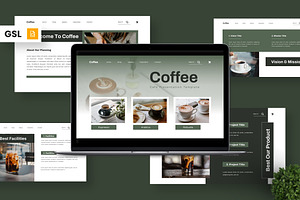 Coffe - Cafe Google Slide, a Presentation Template by Deepslide Studio