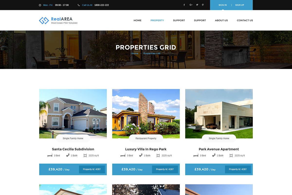 RealArea - Photoshop Template, a Websites & App Template by DigitalCenturySF (Photo 3 of 17)