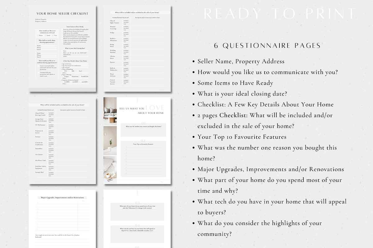 Real Estate Home Seller Checklist, a Marketing Template by ZoaniDesign (Photo 3 of 9)