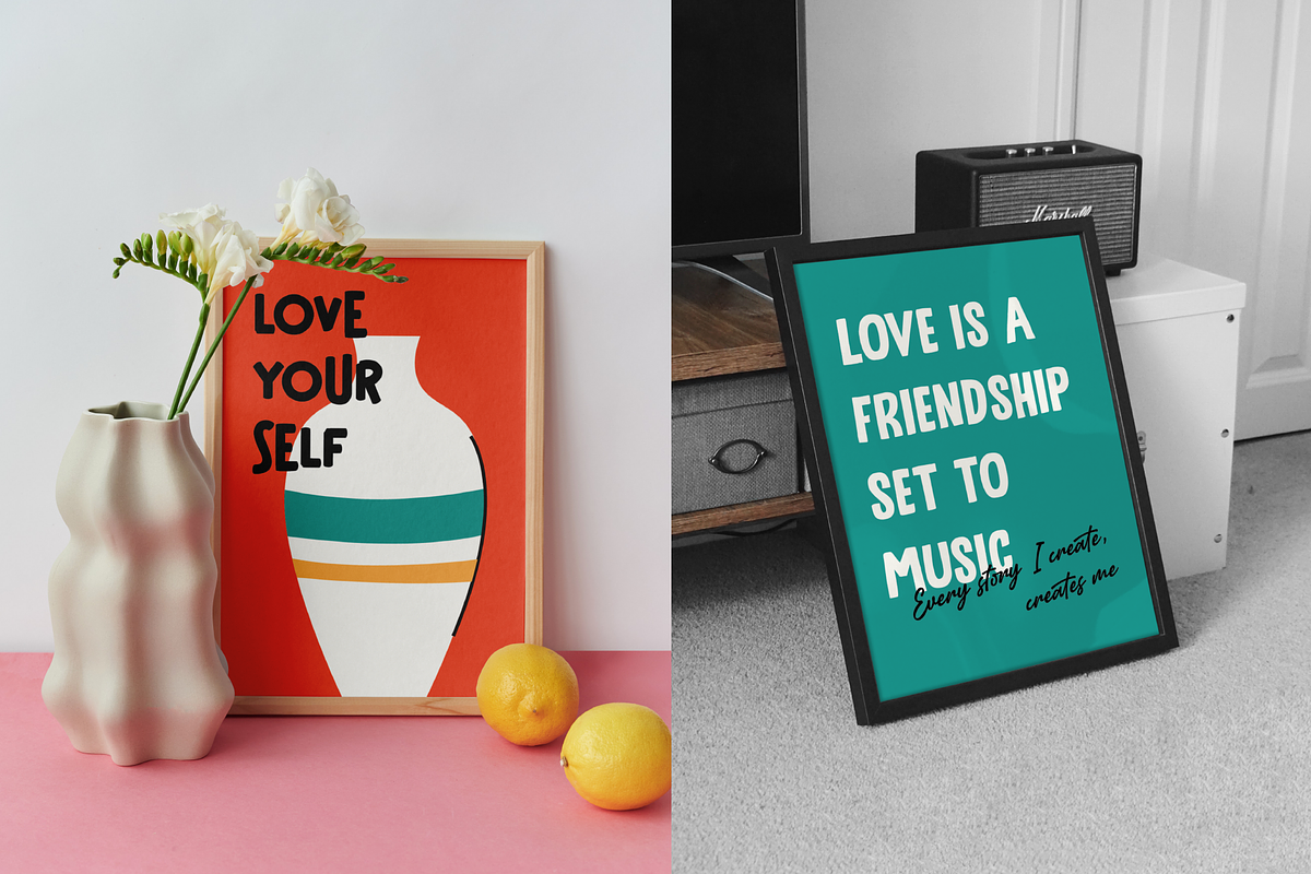 Bedroom Poster Wall Art Prints, an Object Graphic by digitalsbydepi (Photo 4 of 8)