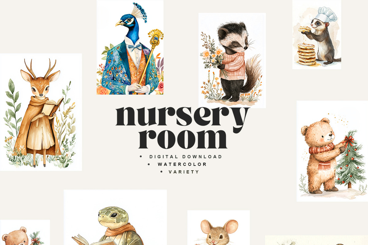 120 Animal Nursery Posters, an Animal Illustration by NassyArt (Photo 9 of 10)
