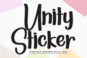 Unity Sticker | Script Font, a Handwritten Font by Scratchones (Thumbnail 1 of 8)